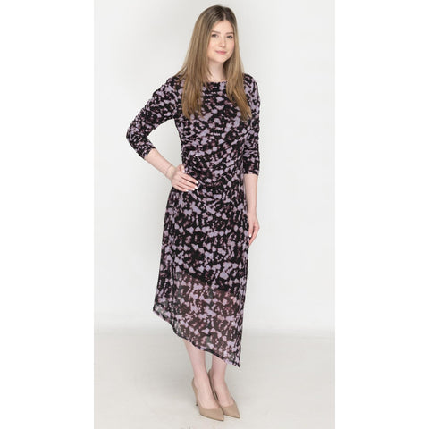 Sasa Purple Tye Dye Print Dress