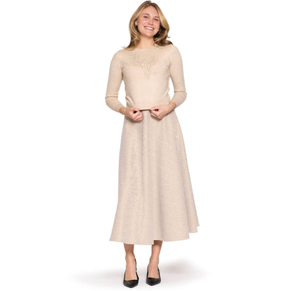 Tweed Full Skirt Light Tan Lilac Teen