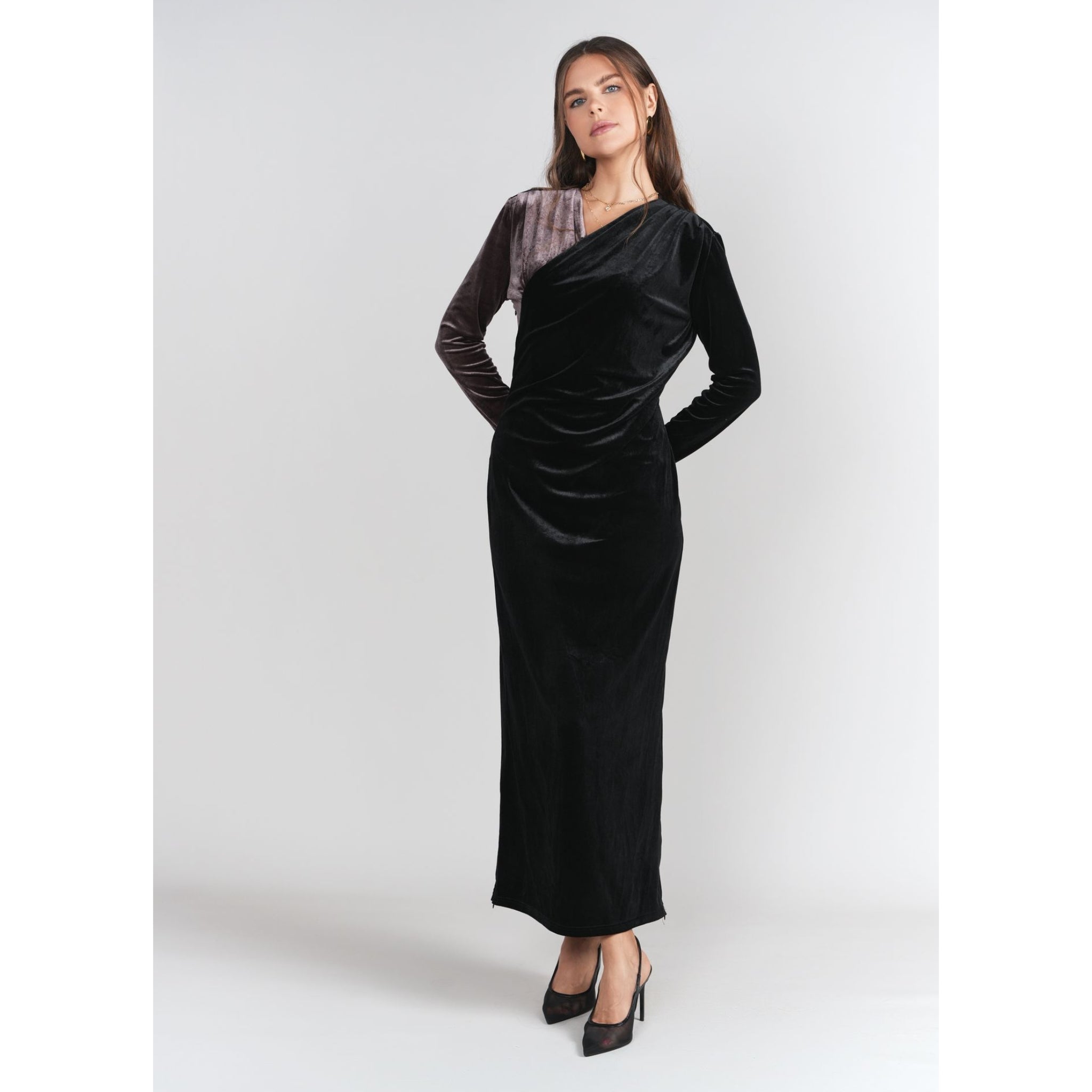 Amelia Midi Velvet Dress Adina LV Amelia Midi Velvet Dress Adina LV