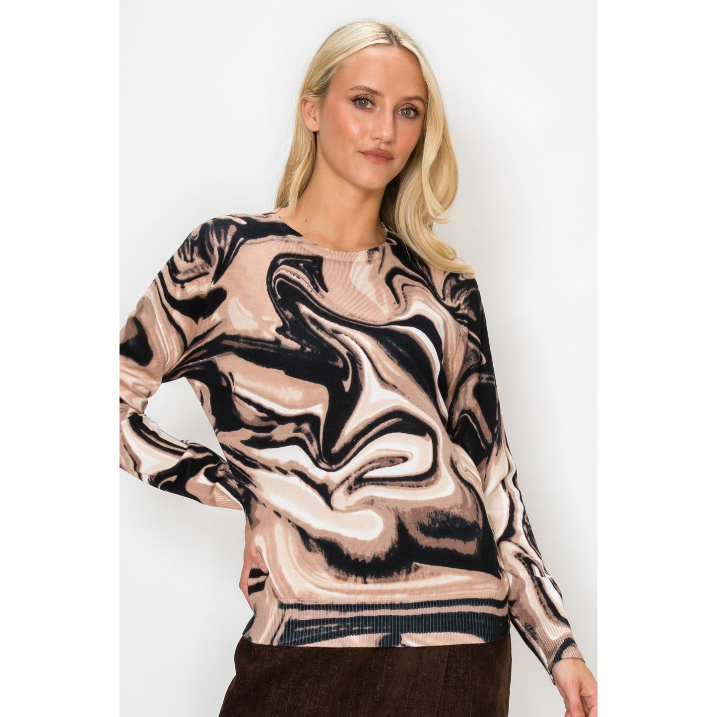 Pink Swirl Yal Sweater