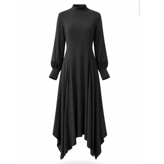 Solid Black Exquisite Dress Code Plus