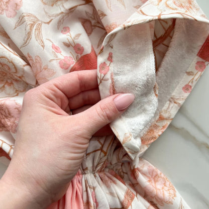 Vintage Peach Plume Headscarf Valeri Many Styles