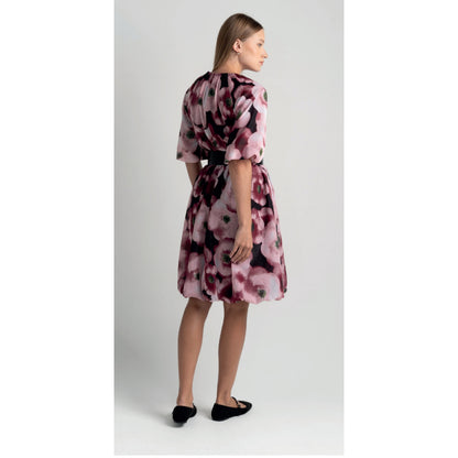 Shimmer Floral Print Bubble Dress Touch - The Mimi Boutique
