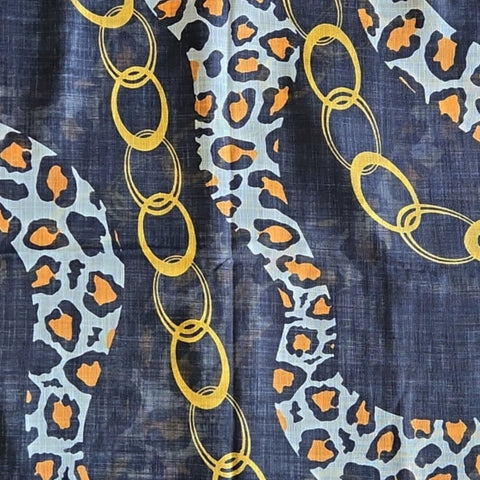 Leopard Chain Fringe Dacee Headscarf