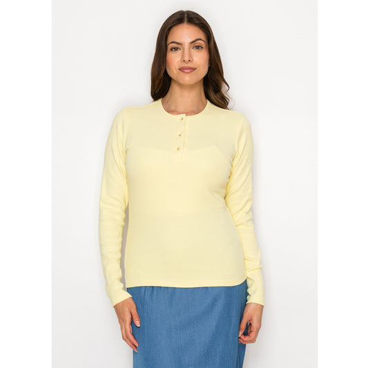 Henley Yellow Tee Yal