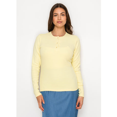 Henley Yellow Tee Yal