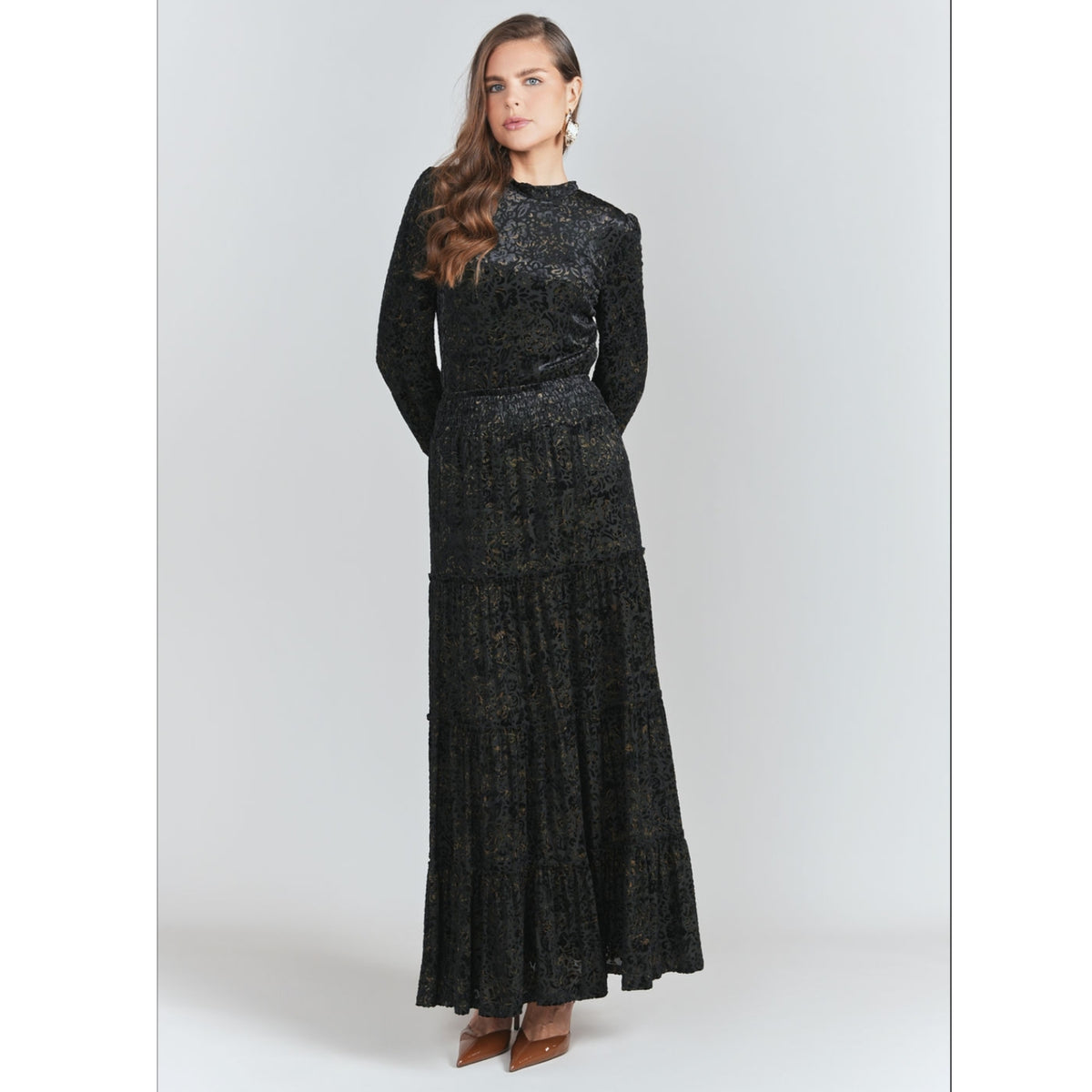Shira Burnout Velvet Maxi Set Sold Separately
