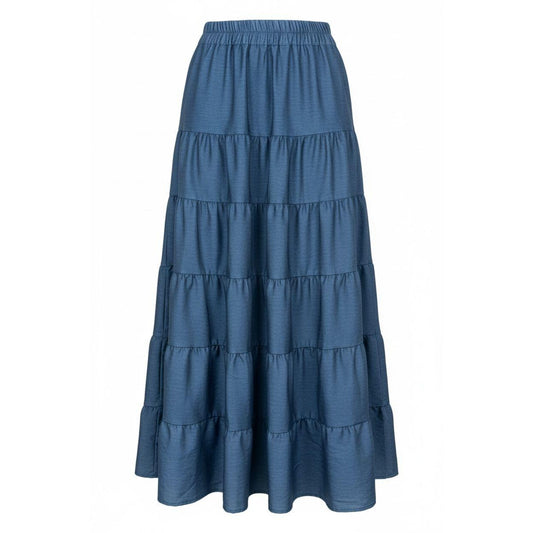 The Summer Denim Maxi Skirt Swuun