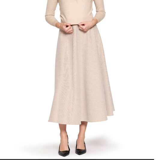 Tweed Full Skirt Light Tan Lilac Teen