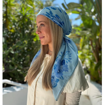 Sky Blue Floral Headscarf SB (More Styles)
