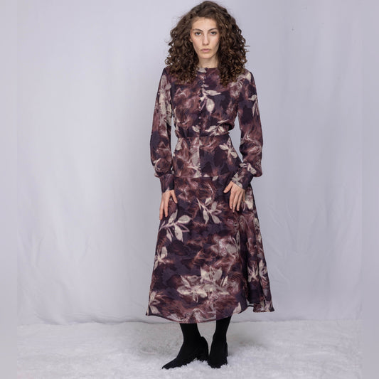 Burgundy Swirl Dress
