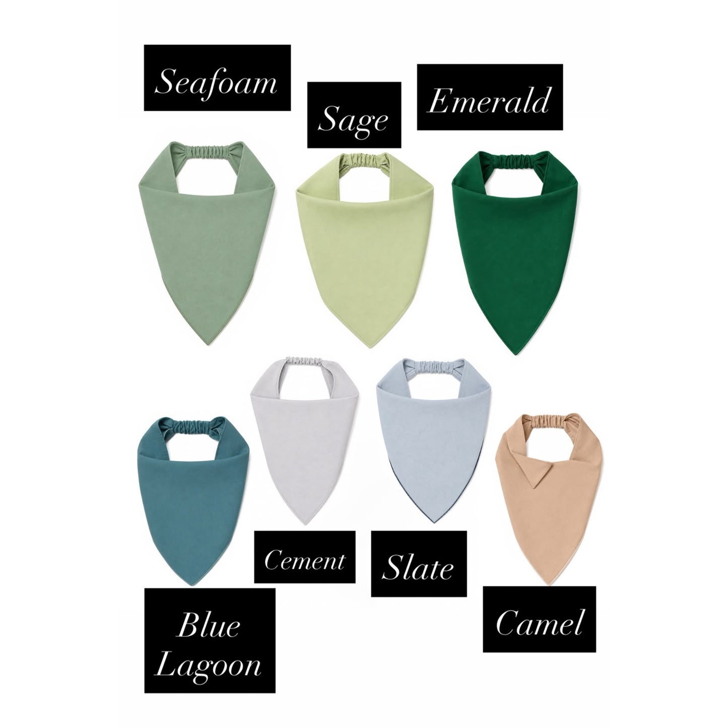 Solid Colors Pre-tied Bandana Nicsessories
