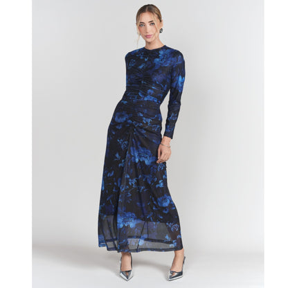 Ruched Front Skirt Midnight Bloom Adina LV