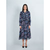 Pesha Purple Floral Dress