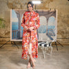Gato Recato Printed Orange Dress
