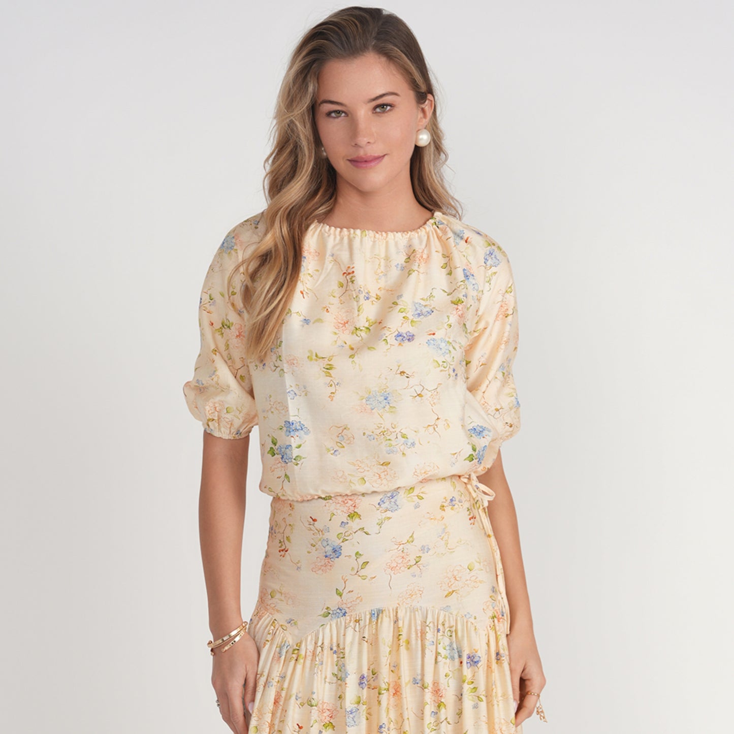 Bella Top Yellow Garden Top Adina LV - The Mimi Boutique