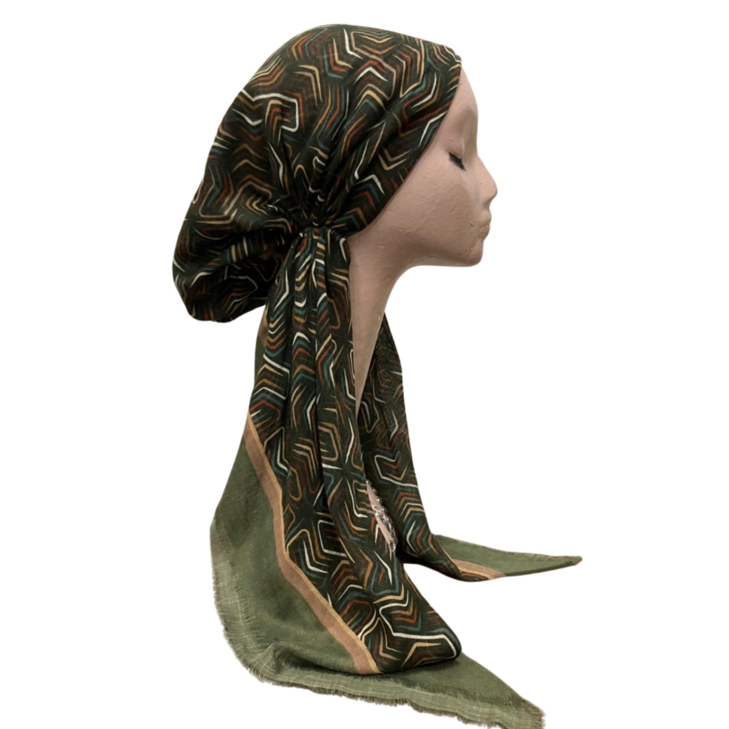 Geometric Print Headscarf Dacee