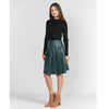 Pine Drop Waist Leather Pleated  Skirt Adina LV