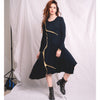 Erina Dress by Mikah Charcoal/Gold