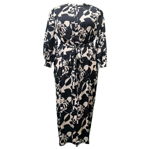Spotlight Dress Geometric Black/Ivory