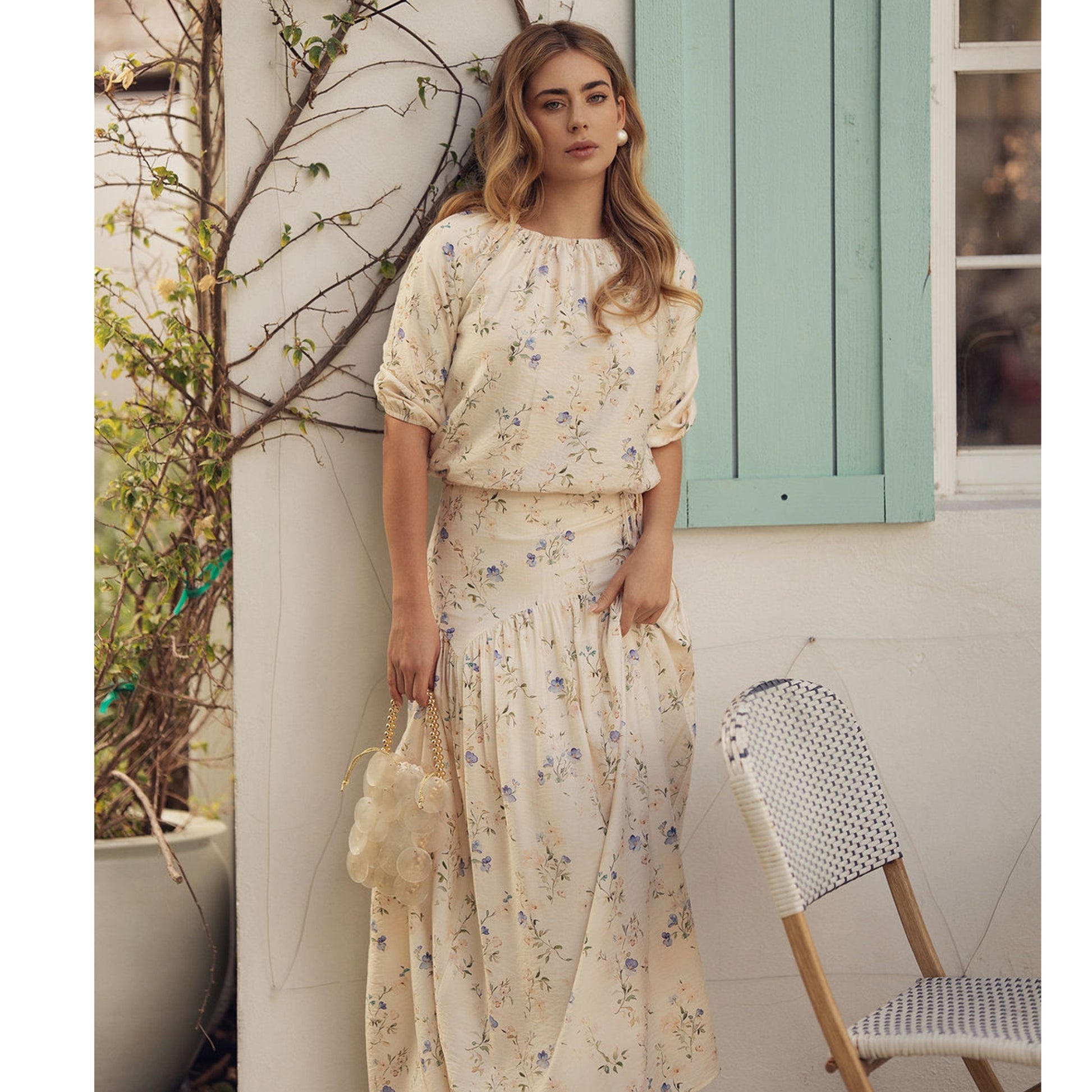 Belle Skirt Yellow Garden Adina LV - The Mimi Boutique