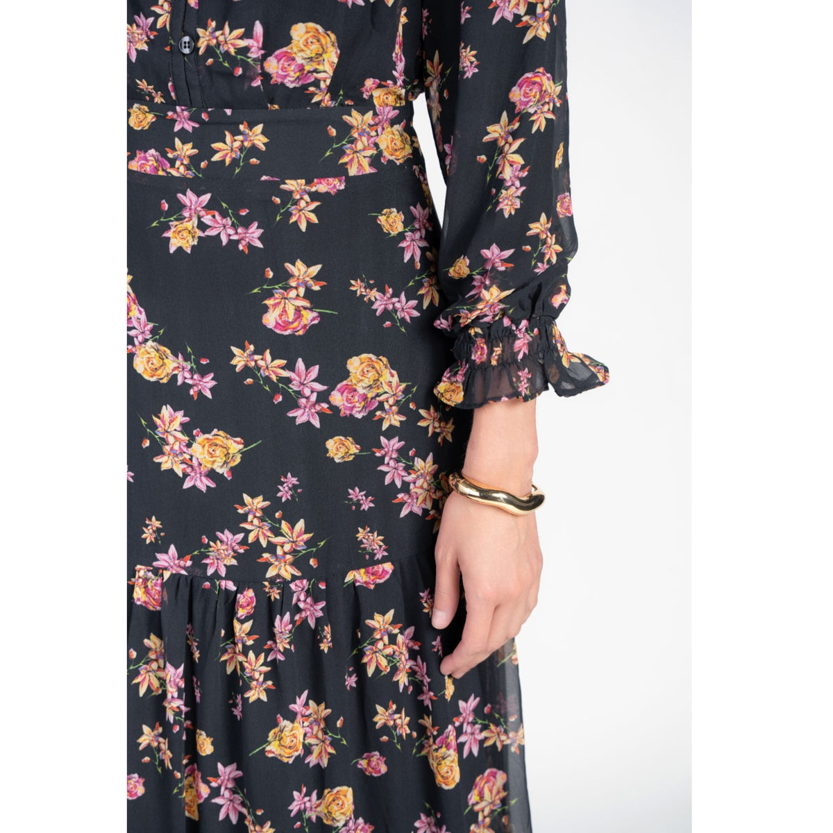 Zoe Maxi Dancing Pink & Yellow Flowers Adina LV