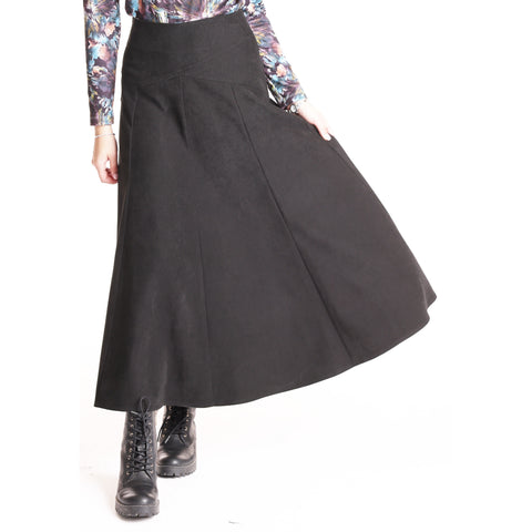Suede Panel Skirt 35"