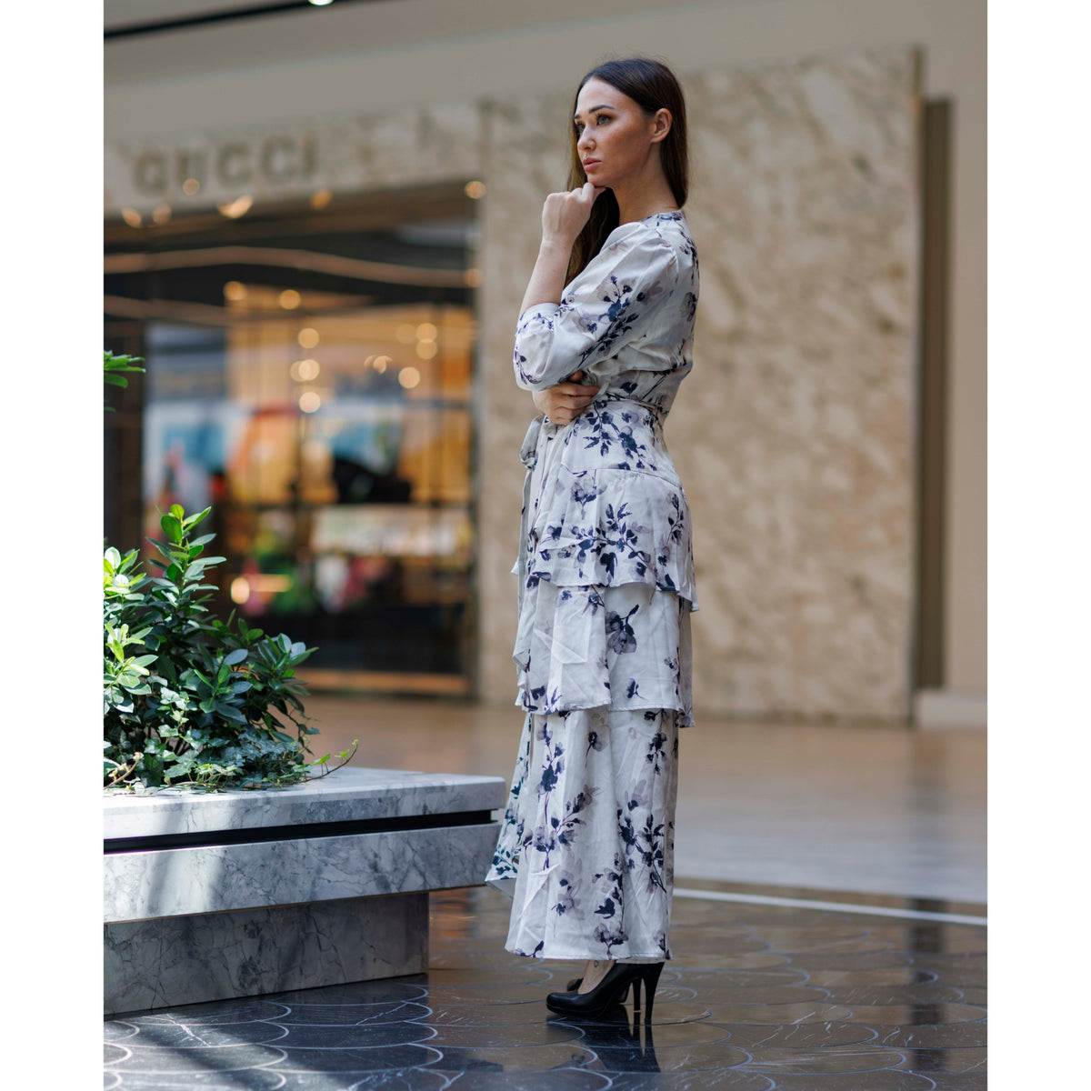 Mock Wrap Elegant Dress