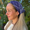 Denim Paisley Patchwork Headscarf SB