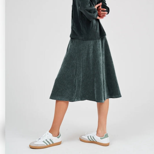 Velvet Shishi Skirt Jewel Teal DF