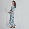 Irisa Eucalyptus Garden Turquoise Floral Dress