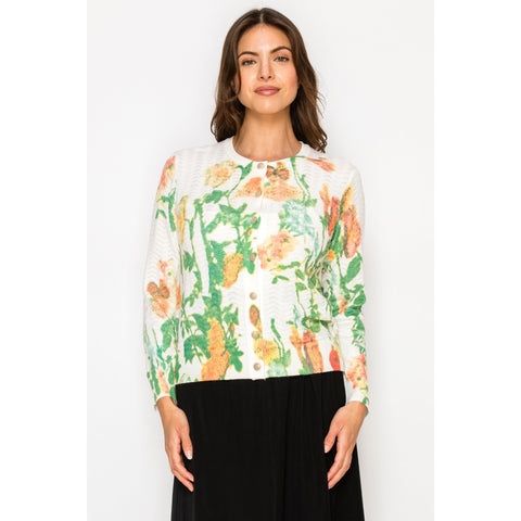 Captured Meadow Floral Cardigan Yal