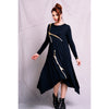 Erina Dress by Mikah Charcoal/Gold