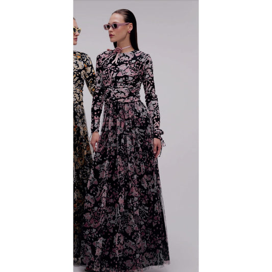 Pink Pebble Mesh Gown by Touch