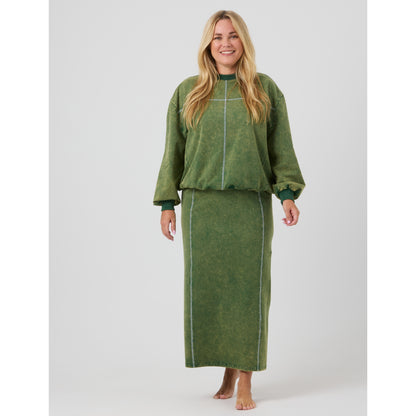 Ari Sweatskirt Green By Tess - The Mimi Boutique