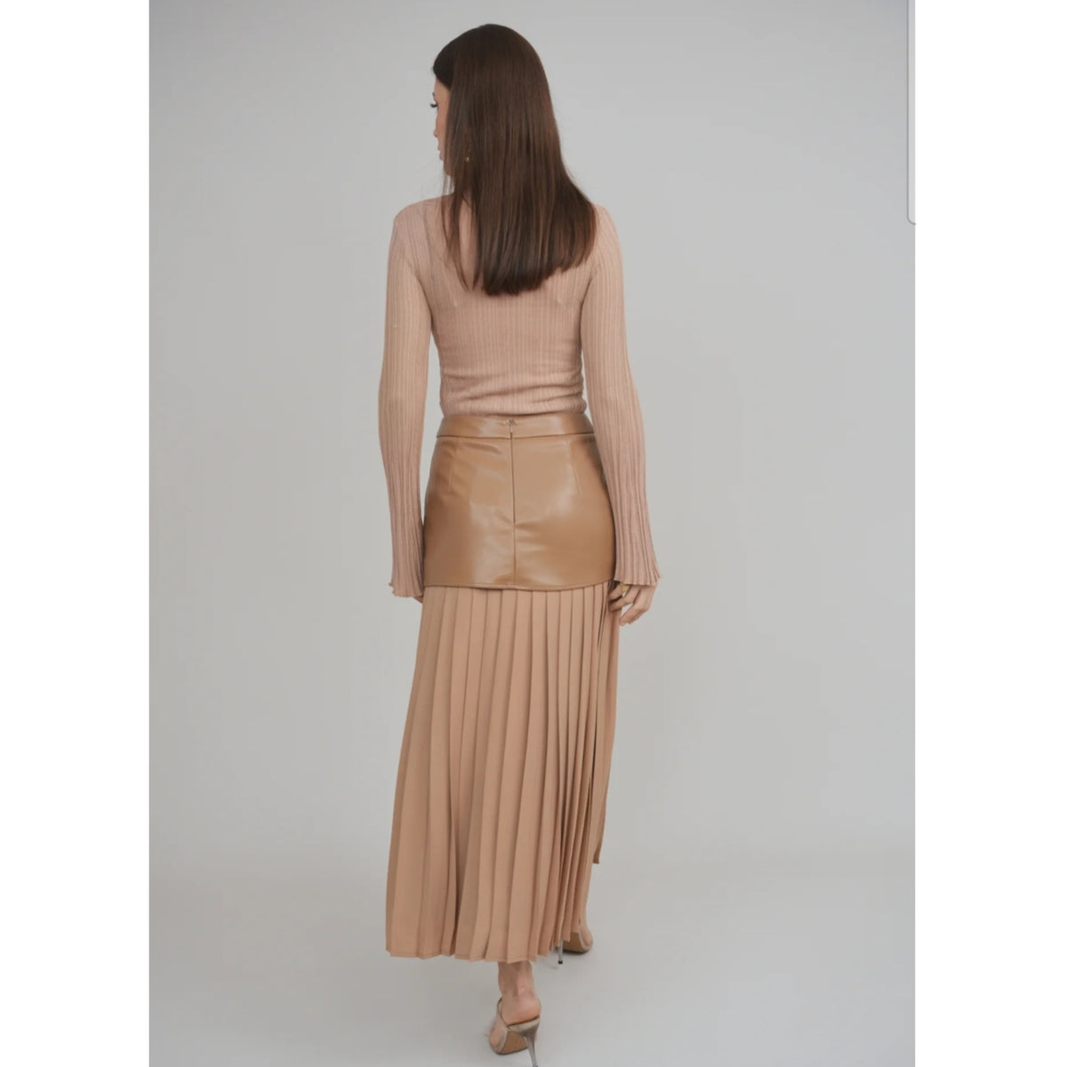 Rebel Romance Caramel Leather Skirt
