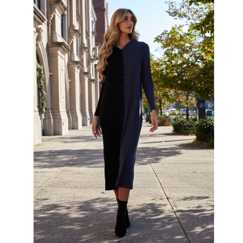 Alexa Colorblock Dress Navy