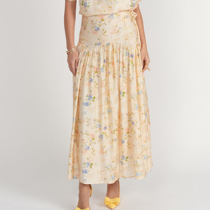 Belle Skirt Yellow Garden Adina LV - The Mimi Boutique