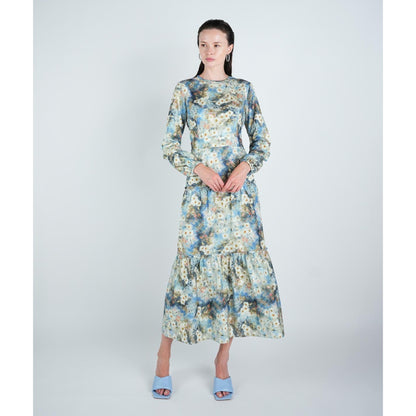Blue Watercolor Dress - The Mimi Boutique