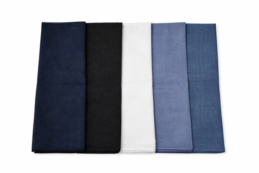 Solid Cotton Bandana Open Headscarf  Revaz