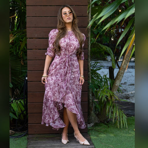 Celia Dress Rose Papillon