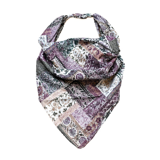 Plum Patchwork Bandana Nicsessories
