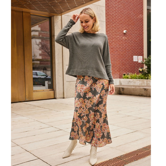Cosmo Skirt Olive Floral