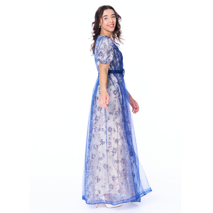 Blue Beaded Gown