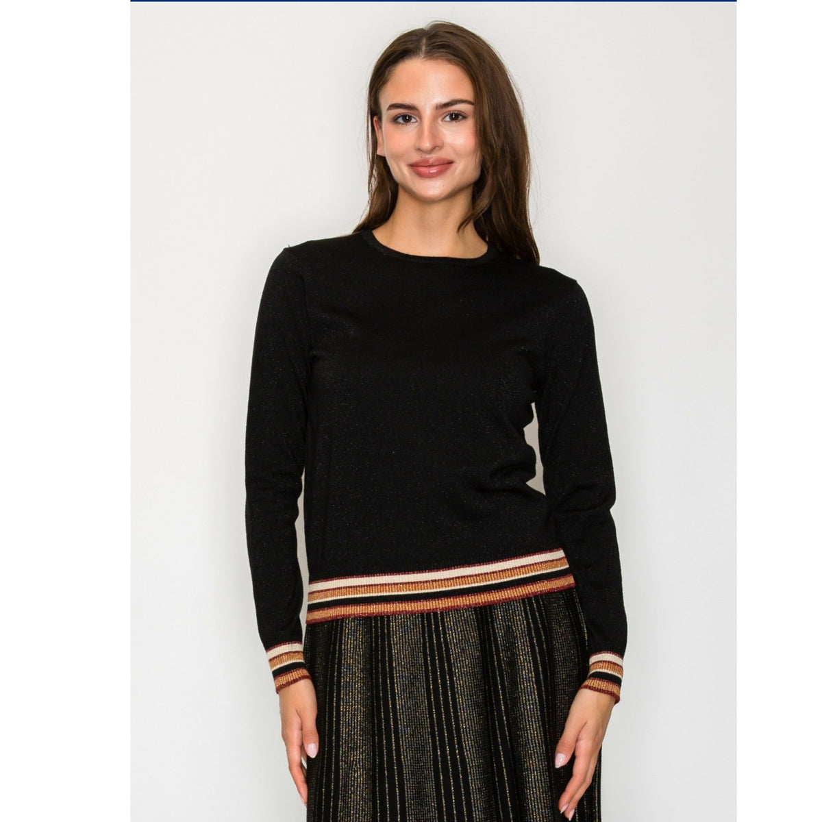 Shimmer Stripe Sweater Set
