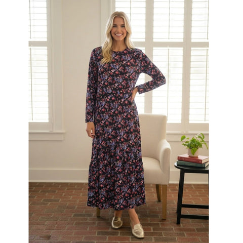 Liz Maxi Dress Ditsy Print - The Mimi Boutique