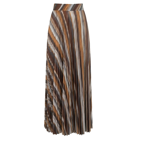 Marble Streak Pleated Satin Skirt OC