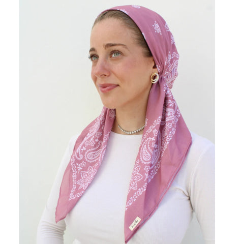 Mauve Paisley Headscarf SB (More Styles)