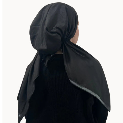 Black Solid Headscarf Valeri (Many Styles)