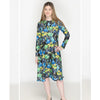 Textured Aline Dress Black Floral